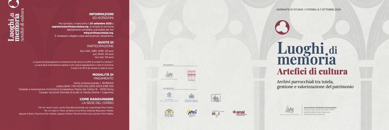 AAE_Giornate di studio sugli archivi parrocchiali_Viterbo 6-7.10.2025